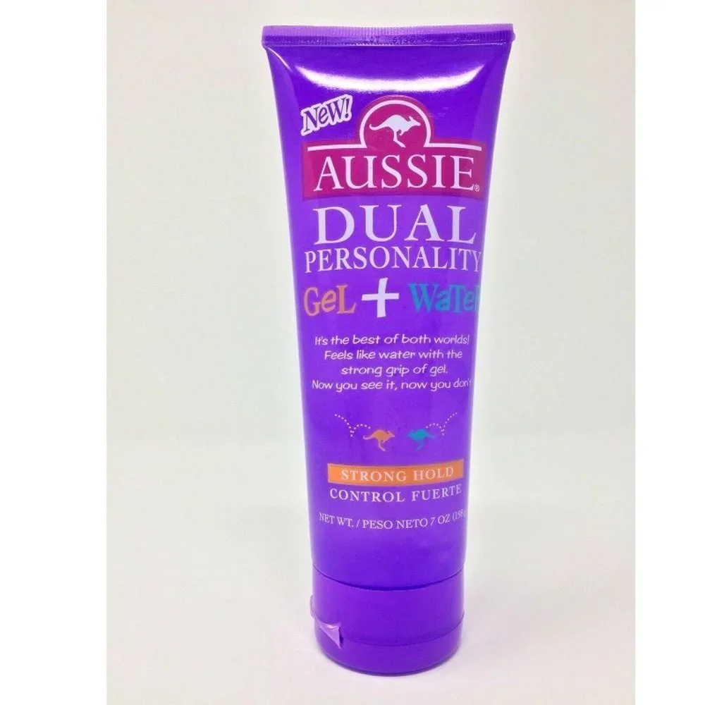 Retired Aussie Dual Personality Gel Water Hair Gel Strong Hold 7oz * NEW *